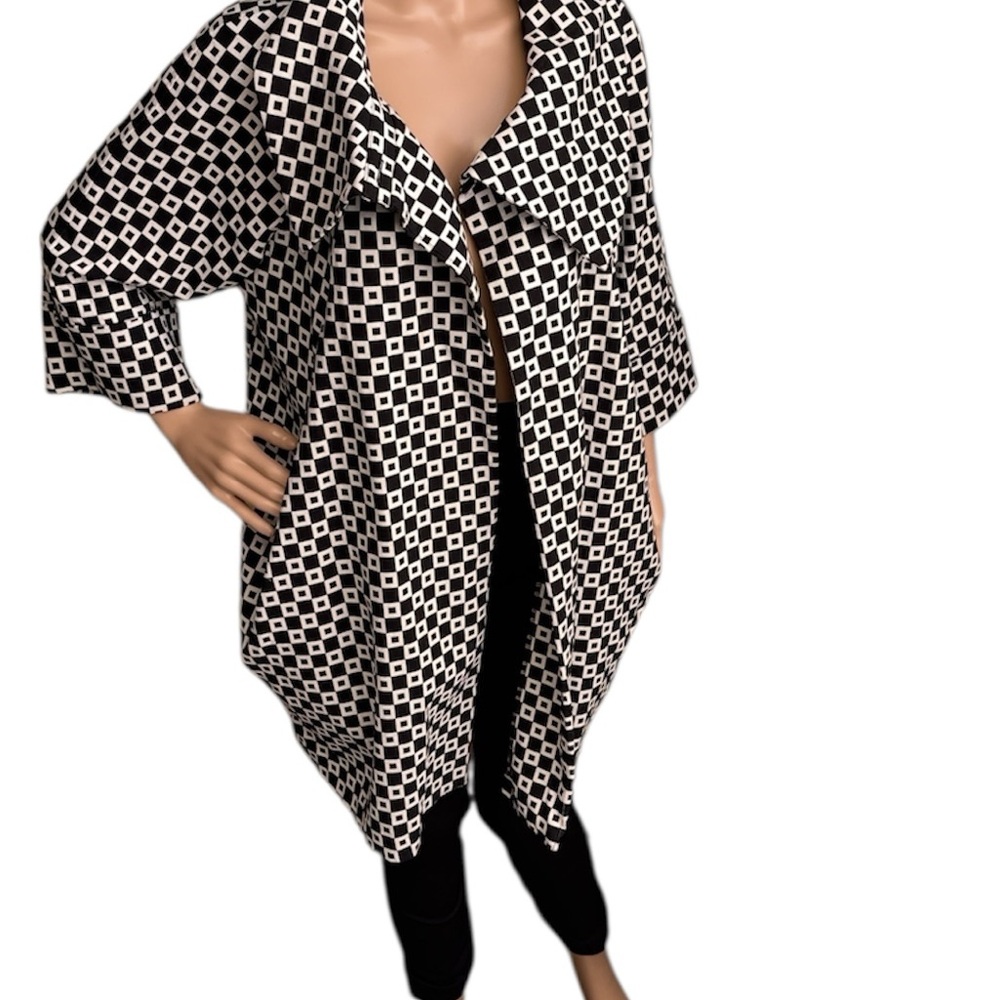 Joseph Ribkoff Black and White Checkered Jacket